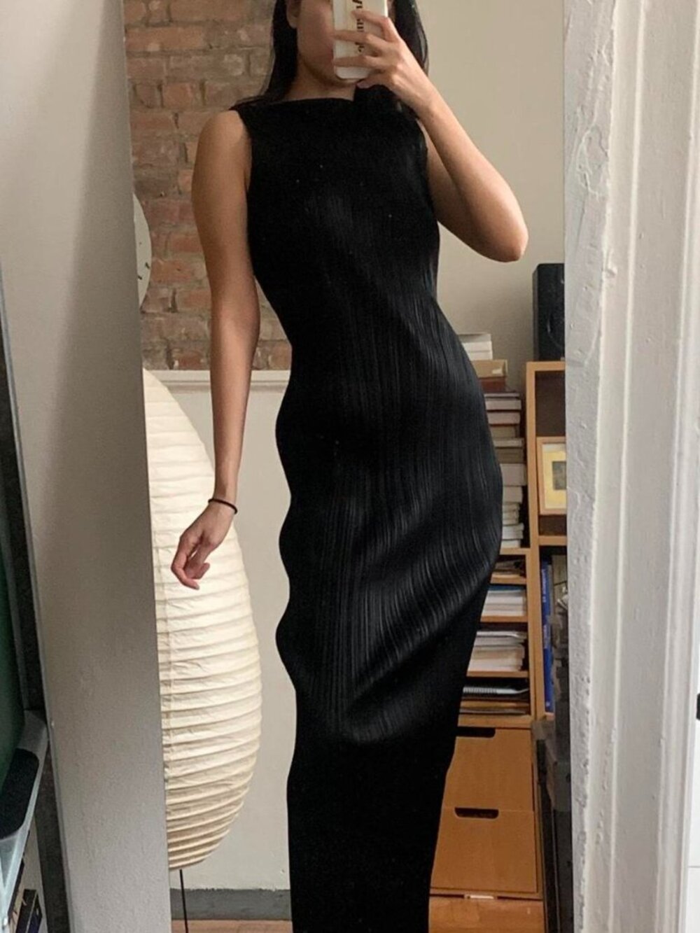 Issey Miyake Pleats Please Maxi Sleeveless Dress Black JP1